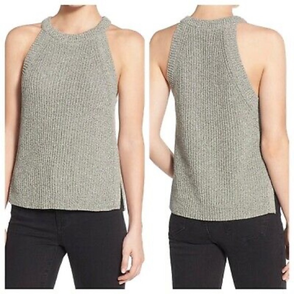 || CLAUDIA STRÄTER || Gray knit halter sweater